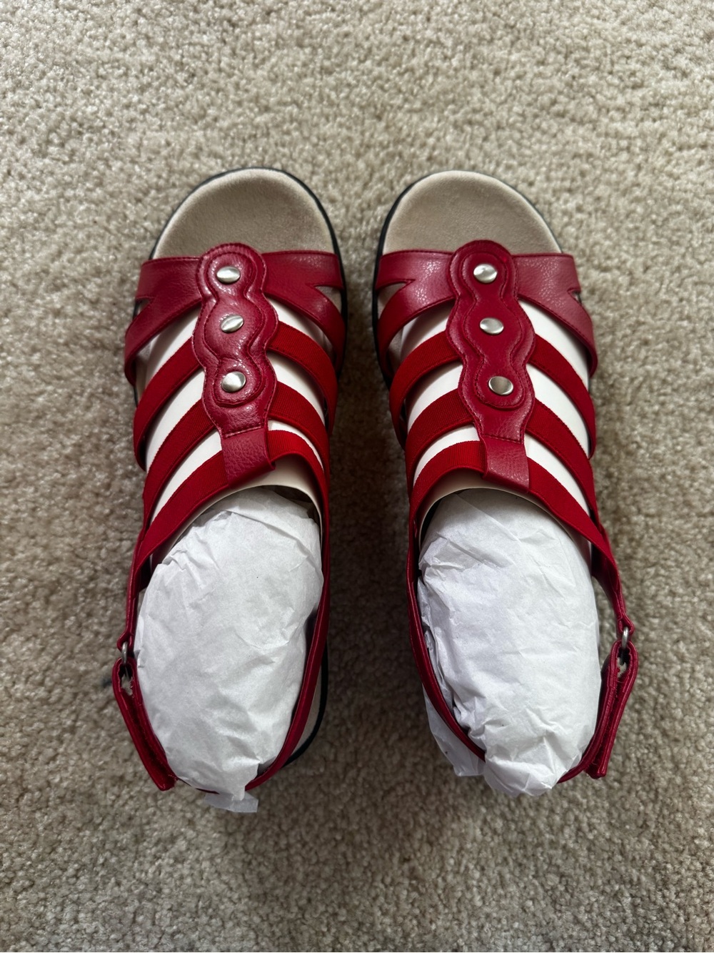 croft & barrow Red Strappy Women's Sandals size 11